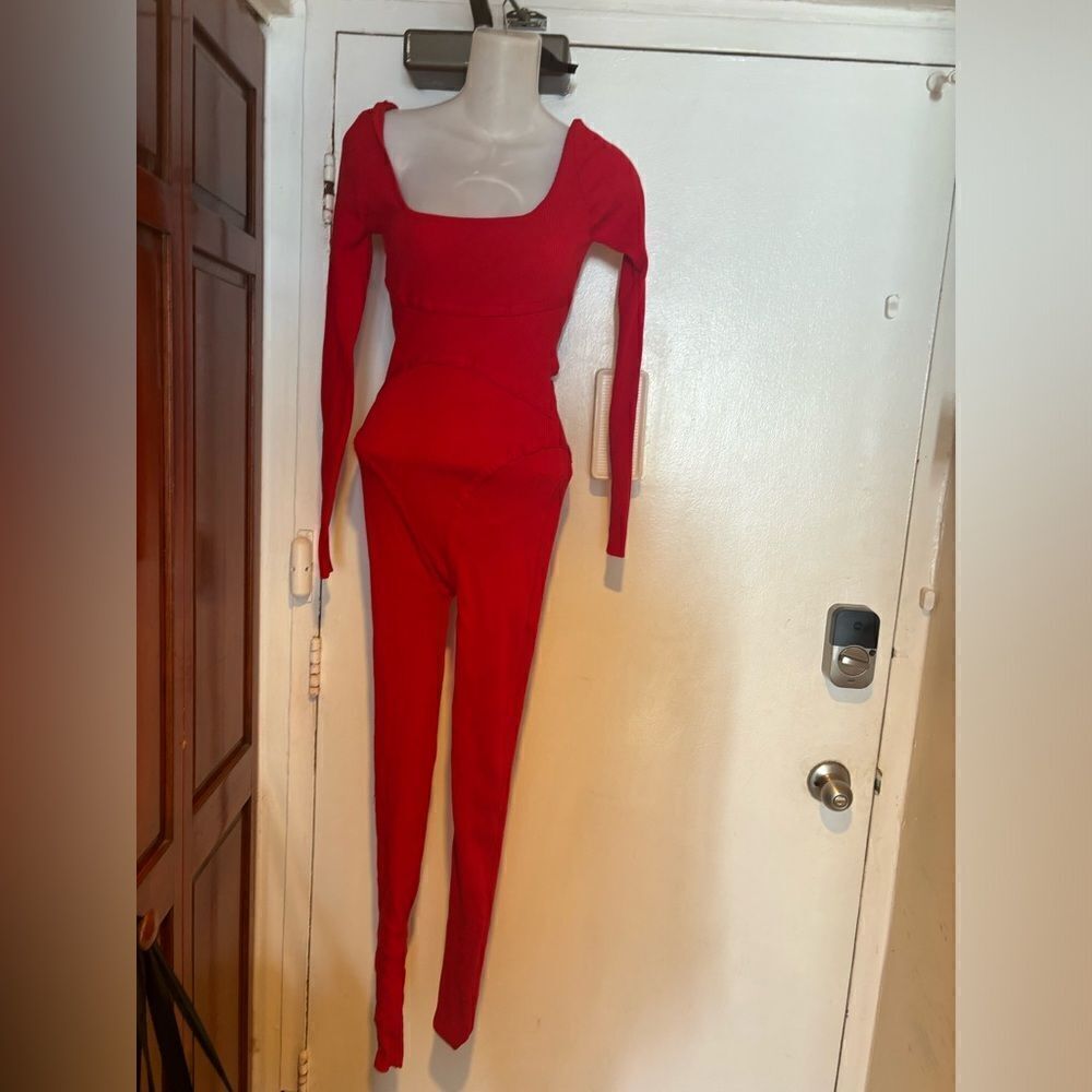 Hera one piece jumpsuit catsuit one piece romper dress suit lipstick hot red